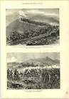1877 Russian Retreat Sevin Fighting Near Rustchuk Engraving
