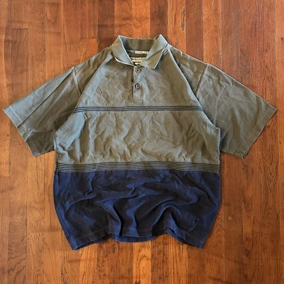 Camisa polo vintage oxidada de surfista surfista años 90 verde azul manga corta M Foto 1 de 4