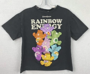 Zara T-Shirt Girl 10 Gray Graphic Care Bears Rainbow Energy Vintage Look READ - Picture 1 of 7