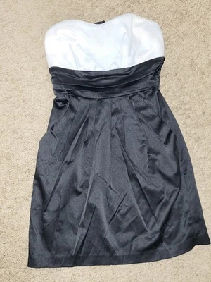Y2K Wishes Wishes Wishes Black /white Strapless Cocktail Dress - Juniors Size 9 - Image 1 of 4