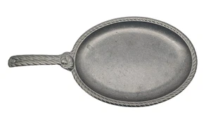 Wilton Armetale Pewter 15" Sizzle Platter Lariat Rope Fajita Skillet Pan Mexico - Picture 1 of 8