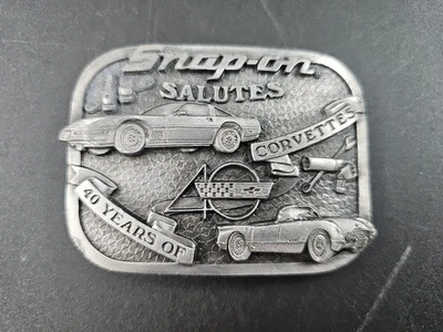 Vintage Snap-On Tools Salutes Corvette 40 Years Limited Edition Belt Buckle    - Image 1 of 4