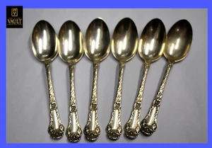Antique Sterling Silver Tea Spoons Set Of 6. B Monogram.  154.9 grams. - Picture 1 of 7