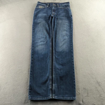 Jeans Cinch Para Hombres 32x36 Azul Denim Calce Relajado Corte Bota Vaquero Occidental Montar Foto 1 de 4