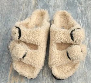Birkenstock Papillio Arizona Shearling In Eggshell, Size 5.5 EU39 Narrow Fit - Picture 1 of 6