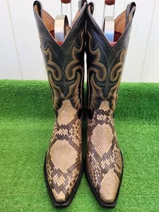 10 D ⭐ LUCCHESE ⭐ RESISTOL RANCH ⭐ PYTHON ⭐ SNAKE ⭐ CUSTOM ⭐ VTG ⭐ WESTERN BOOTS - Picture 1 of 24