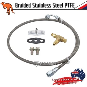 Universal Str to 90Deg 4AN Turbo Oil Feed Line Kit For Holset Super HX30W 104cm - Picture 1 of 5