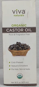 Organic - Castor Oil - Pure & Fragrance Free - Hair, Skin, Nails - 16 fl oz - Picture 1 of 11