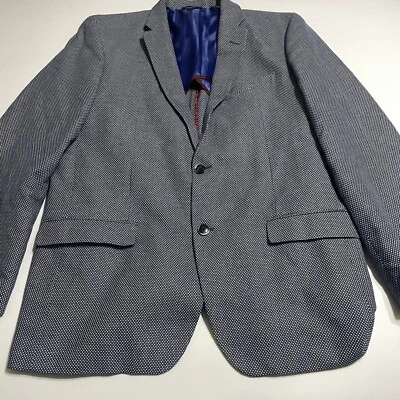 Ben Sherman Tailoring Blue White Blazer Sports Coat 2 Button Sz 44L Mens Cotton - Image 1 of 4