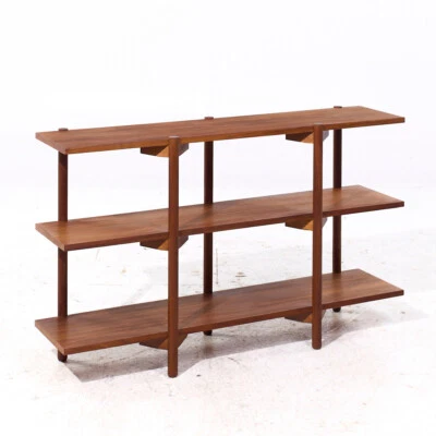 Milo Baughman for Glenn of California Mid Century Walnut 3 Tier Bookcase - Image 1 of 4