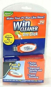 Win Cleaner USB As Seen on TV One Click PC Computer Clean Repair Protect Sealed