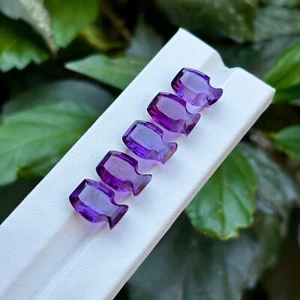 Flasche Facettiert Schliff Amethyst Lose Edelstein 5 Teile Menge für Schmuck - Picture 1 of 7
