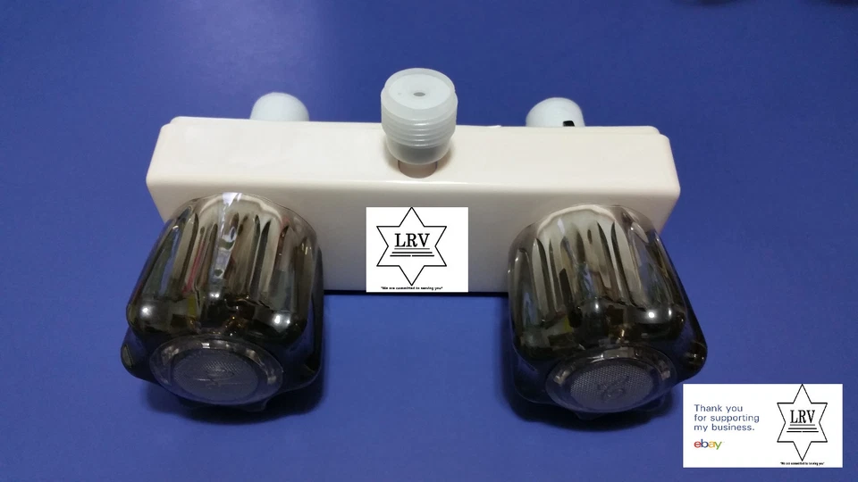 Grifo de ducha para autocaravana - humo con perilla de cristal - galleta - móvil - cámper - marino Foto 1 de 3