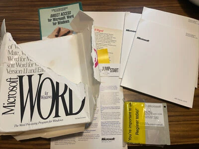 Microsoft Word for Windows 1.1  3.5 Disks 1990 Vintage Tech - Image 1 of 4