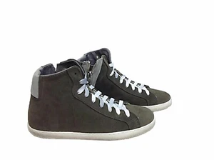 Via Condotti Herren hohe Sneaker Schuhe Anthrazit Eis Made in Italy Neu - Bild 1 von 6