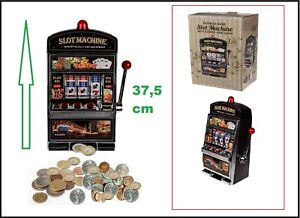 SLOTMACHINE Geld Spielautomat XL Einarmiger Bandit Glücksspiel Spardose 37,5cm