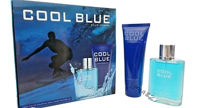 FTI Cool Blue Pour Homme Men Eau De Toilette EDT 100ml & Shower Gel Gift Set