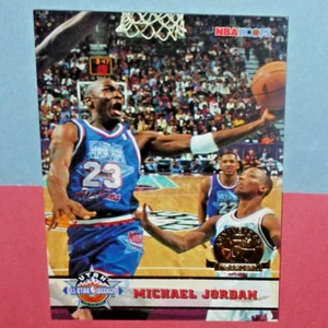 1993 MICHAEL JORDAN Skybox Hoops All-Star Gold 5th Anniversary 257 Chicago Bulls - Picture 1 of 2