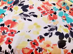 Abstract Brushstroke  Floral  Crepe Fabric Apparel Sportswear   By the Yard   