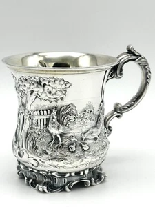 Baby Cup Christening Mug. English Sterling Silver London 1844. Victorian. - Picture 1 of 12