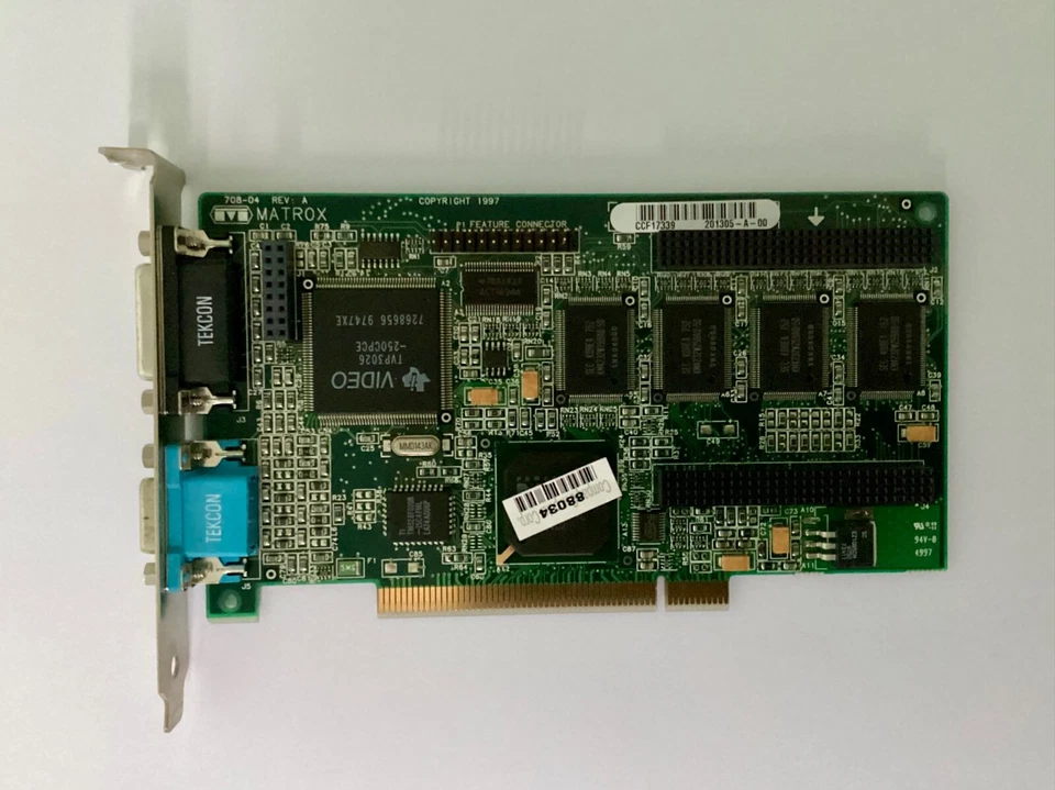 MATROX MIL2P/4/CPCQ HP 270243-001 270242-001 4MB VGA PCI GRAPHICS CARD - Image 1 of 1