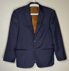 Jos A Bank Jacket Blue 100% Worsted Wool Twill Blazer Sport Coat Joseph 38S - Picture 1 of 15