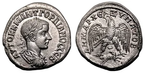 *AET* GORDIAN III AR Tetradrachme. EF+. Antiochia neuwertig. Adler. QUALITÄT!!! - Bild 1 von 1
