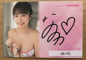 HIT'S NANOKA AUTO AUTOGRAPH B VOL. 4 TRADING CARD JAPAN GRAVURE RARE CARD /70 - Picture 1 of 2