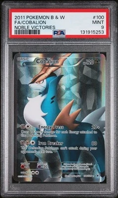 Pokémon TCG Noble Victories Cobalion Full Art 100/101 PSA 9 - Image 1 of 2