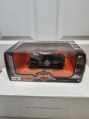 Maisto Jeep Wrangler Rubicon 1:27 scale Diecast H-D Customs Harley Davidson NIB  - Image 1 of 4