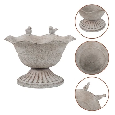  Rustikale Blumenurnenvase: Antiker Blumenurnenhalter aus Metall, Übertopf für - Bild 1 von 4