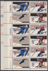 SC# 1795-98 - 1979 15¢ 13. Olympische Winterspiele - postfrisch NH - Plattenblock 12 - Bild 1 von 1