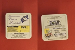 Theaterrestaurant Peiner Festsäle Werbung Brauerei Bierdeckel Bier - Picture 1 of 1