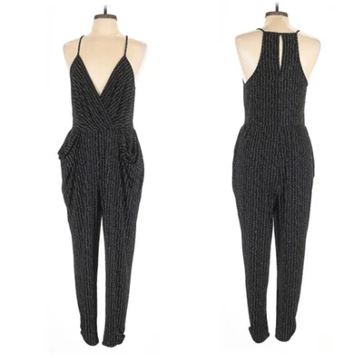 BCBGeneration черный белый погружения надежном драпировки карманы без рукавов комбинезон размер XS - Изображение 1 из 4