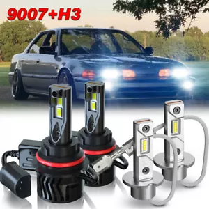 For Acura Integra 1990-1993 4X 6000K LED Headlight Hi/Lo Beam + Fog Light Bulbs - Picture 1 of 16