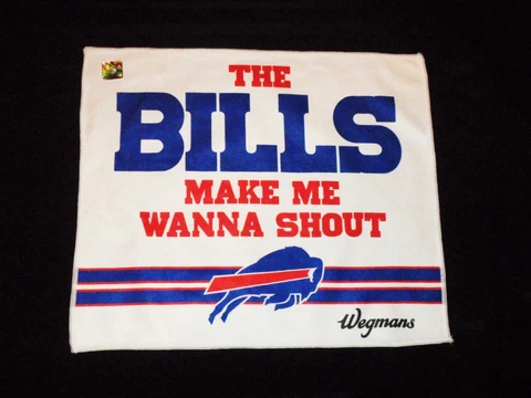 NFL Buffalo Bills "Make Me Wanna Shout" Hand Towel Wegmans Cross-Promotional NWT Cover
