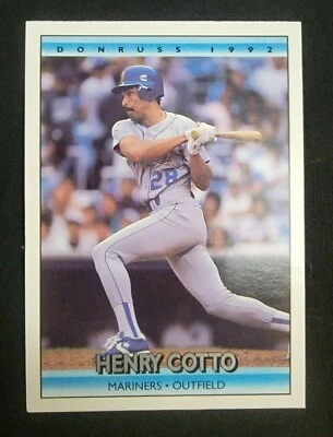Henry Cotto ~ Mariners - Donruss/Leaf 1992 Card #356 - Baseball Card - Image 1 of 4