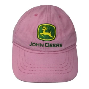 John Deere Girls Toddler Stretchy Hat Pink Size OS Embroidered Deer Logo - Picture 1 of 8