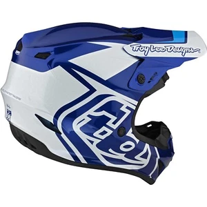 CASCO TROY LEE DESIGNS GP OVERLOAD BLU/WHITE BIANCO/BLU TAGLIA M  - Picture 1 of 2