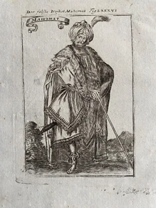 1683 Antique Print: Mahomet / Mohammed after Mallet - Picture 1 of 2