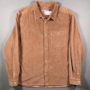 Urban Outfitters Corduroy Shirt Mens Large Tan Brown Cotton Button Up NWT $79 - Picture 1 of 8