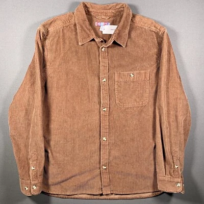 Urban Outfitters Corduroy Shirt Mens Large Tan Brown Cotton Button Up NWT $79 - Image 1 of 4