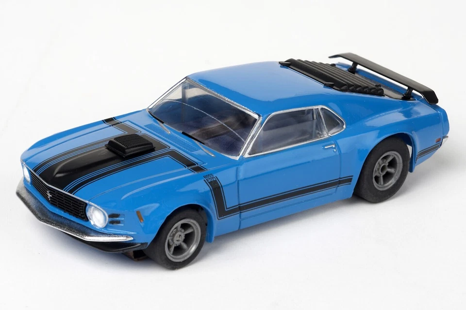 AFX Mustang - Boss 302 - Blue HO Scale Slot Car