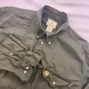Beretta Men Solid Olive Green Long Sleeve Tactical Hunting Vented Shirt L - Picture 1 of 9