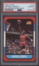 MICHAEL JORDAN PSA 10 1996 FLEER ULTRA #U-4 DECADE OF EXCELLENCE BULLS HOF 4700