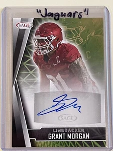 2022 Sage High Series Football Base Auto #A-GM Grant Morgan - Arkansas - Picture 1 of 2