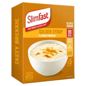 SlimFast Golden Syrup Flavour Porridge, No Added Sugar 5 x 29g Sachets - Picture 1 of 4
