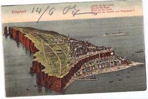 Deutsches Reich  Ansichtskarte Ak Helgoland  gelaufen mit Nebenstempel Auf ho - Picture 1 of 2