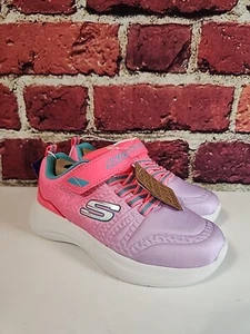 SKECHERS Girls Sz 12 M Sneakers Pink/Multi Machine Washable NEW Bin S1 - Picture 1 of 7