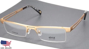 NEW Etnia Barcelona QUEBEC-GD GOLD EYEGLASSES GLASSES 50-18-140 B27mm SPAIN - Picture 1 of 12